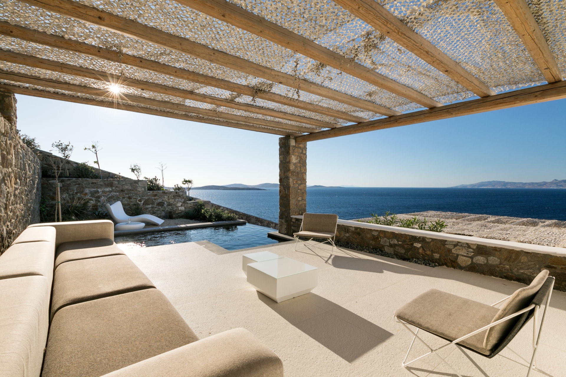 UltraLuxury Mykonos villa Tennis Court & SeaViews — photo 14