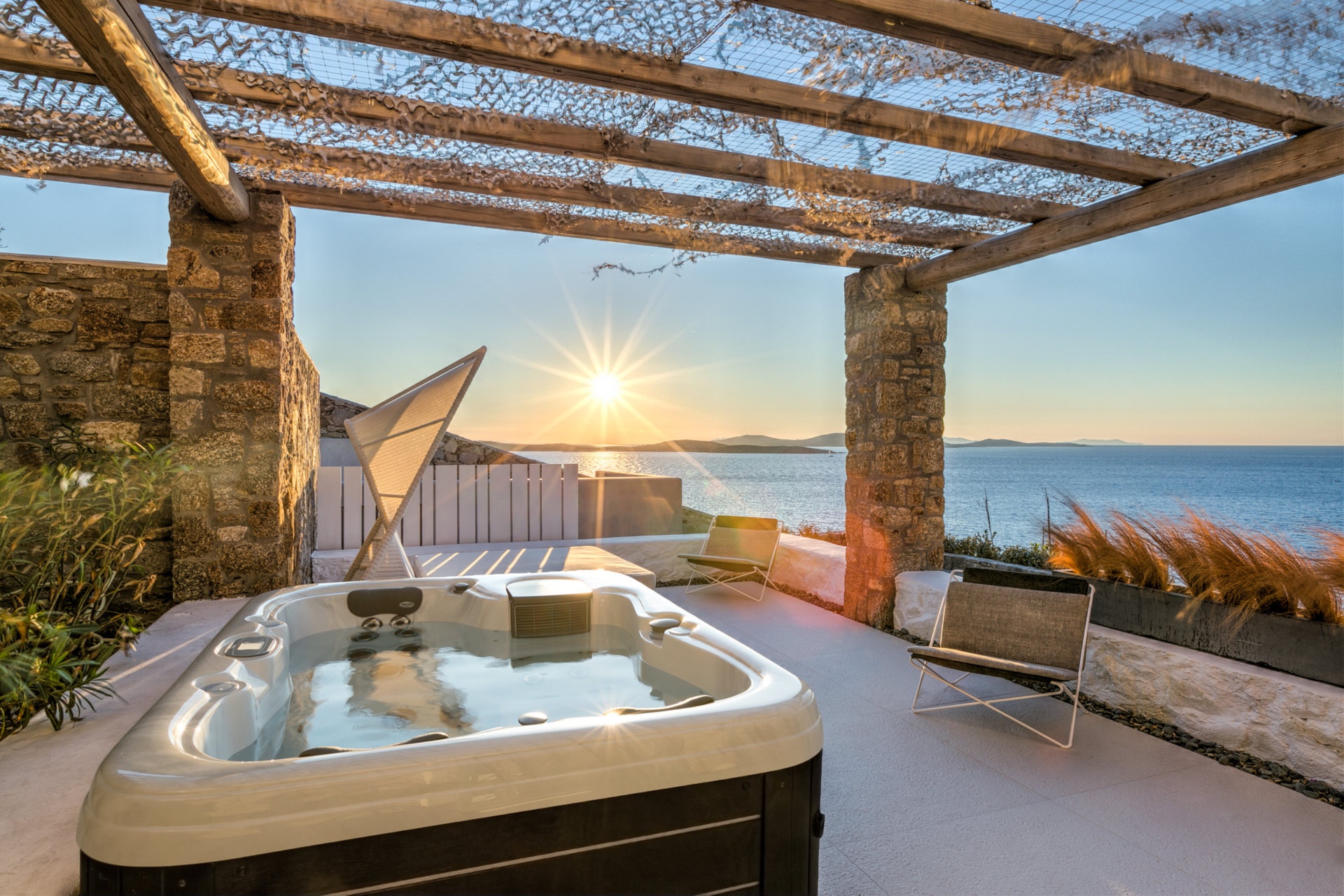 UltraLuxury Mykonos villa Tennis Court & SeaViews — photo 13