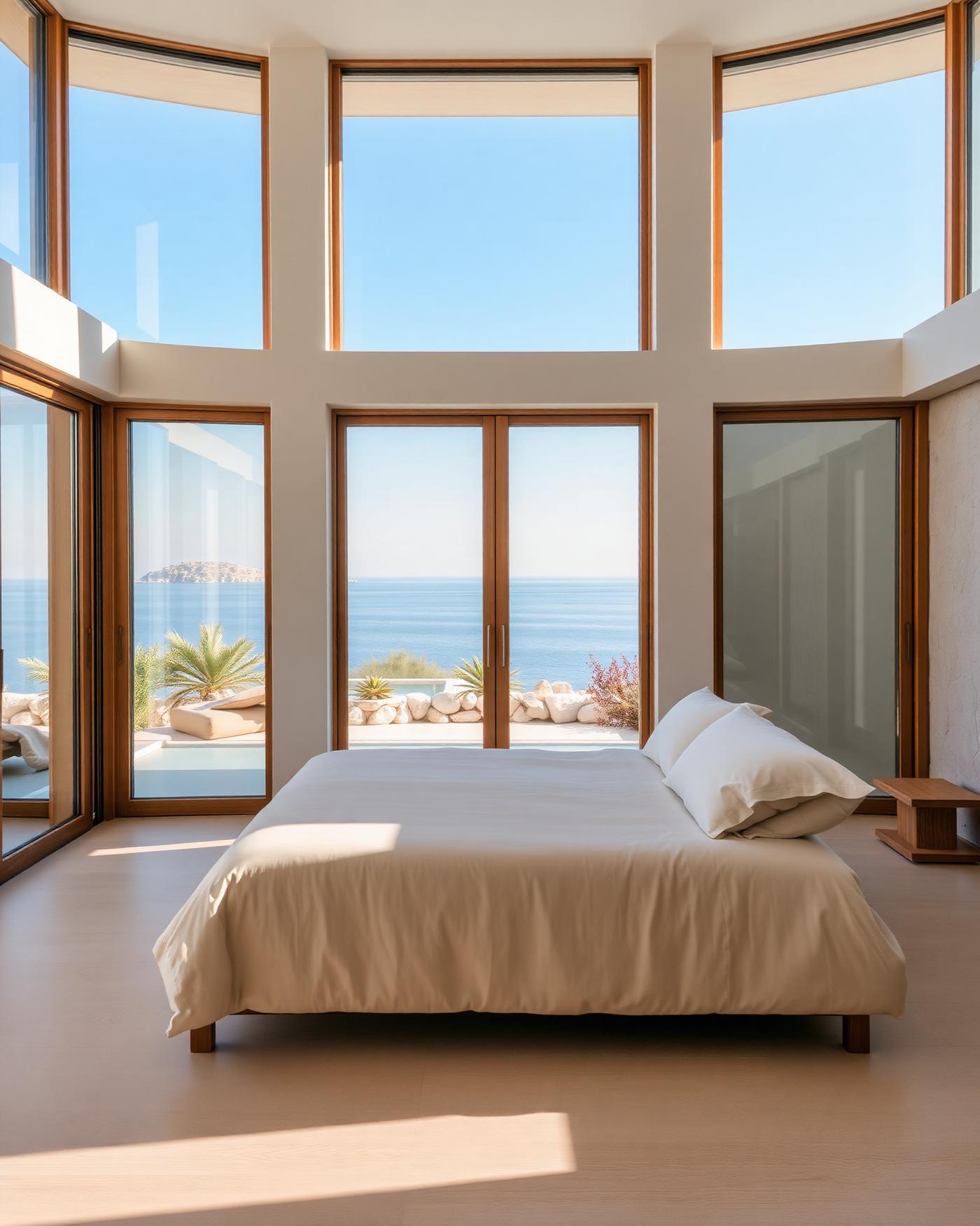 Bedroom with sea view